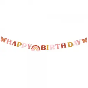 Banner Happy Birthday Boho 200cm Grabo